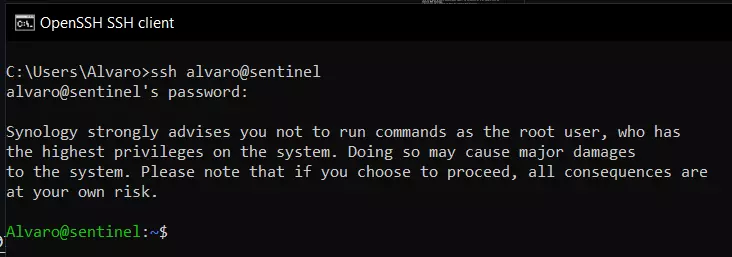SSH Synology