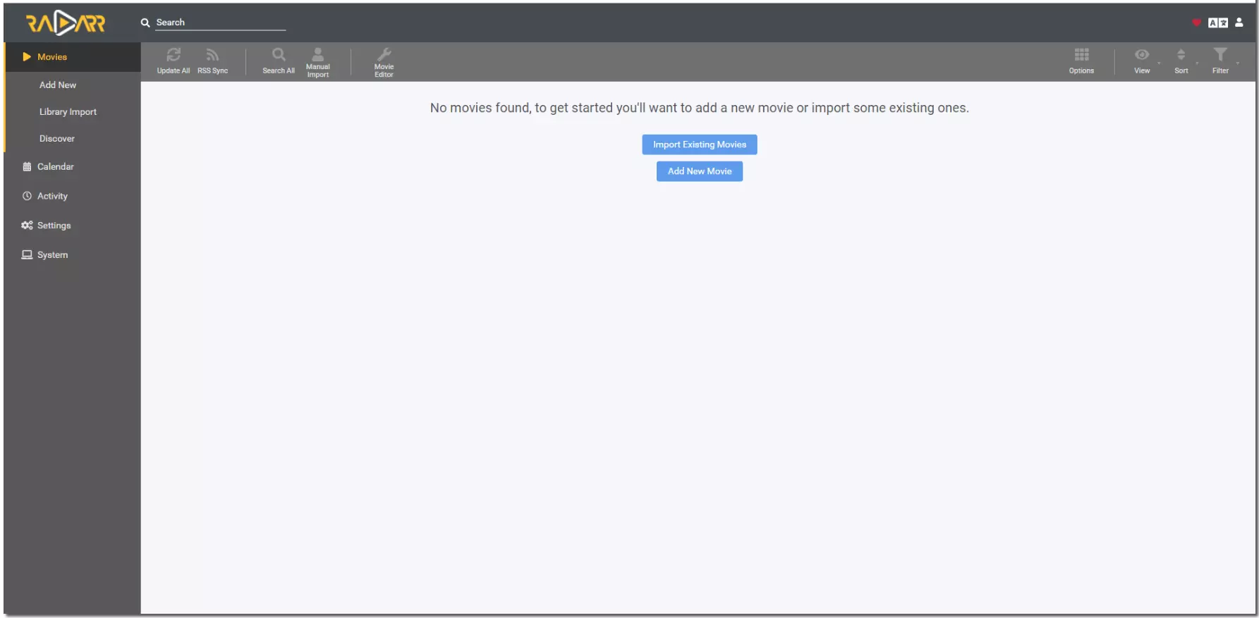 Radarr Login